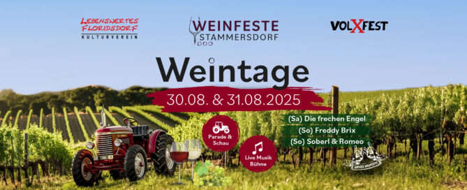 Stammersdorfer Weintage 2025 | VolXFest & Lebenswertes Floridsdorf
